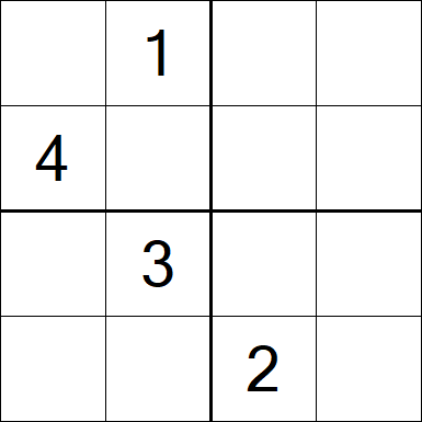 Sudoku 4x4 - Difficile