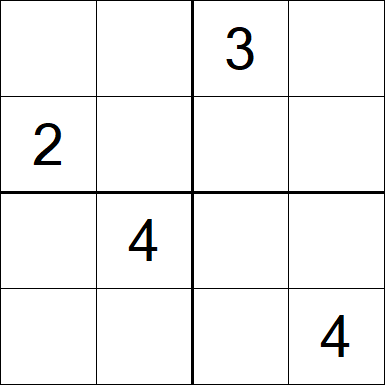 Sudoku 4x4 - Hard