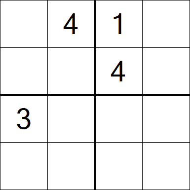 Sudoku 4x4 - Hard