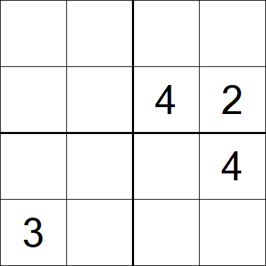 Sudoku 4x4 - Hard