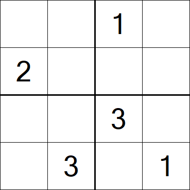 Sudoku 4x4 - Hard
