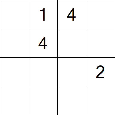 Sudoku 4x4 - Hard