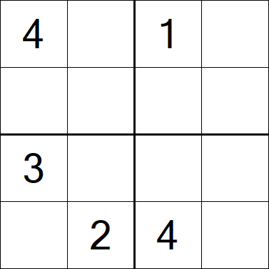Sudoku 4x4 - Hard
