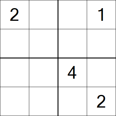 Sudoku 4x4 - Hard