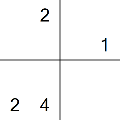 Sudoku 4x4 - Hard