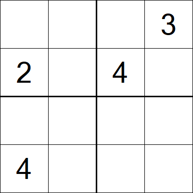 Sudoku 4x4 - Hard