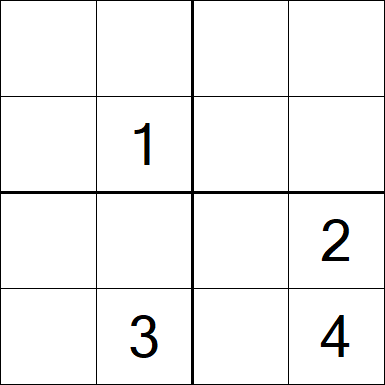 Sudoku 4x4 - Hard