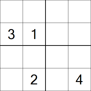 Sudoku 4x4 - Hard