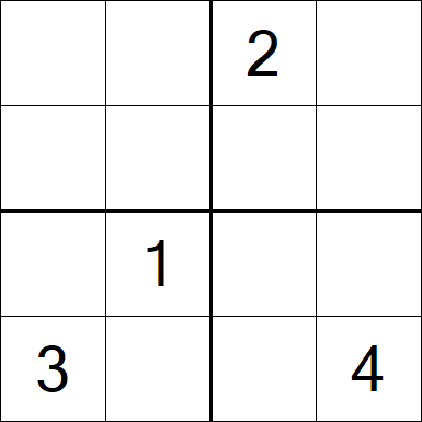 Sudoku 4x4 - Difficile