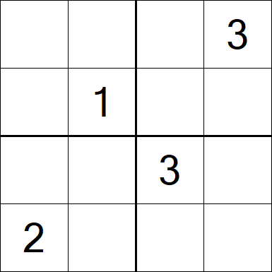 Sudoku 4x4 - Hard