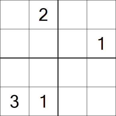 Sudoku 4x4 - Hard