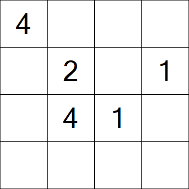 Sudoku 4x4 - Hard
