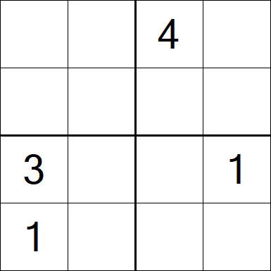 Sudoku 4x4 - Difícil