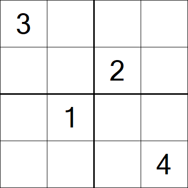 Sudoku 4x4 - Difícil