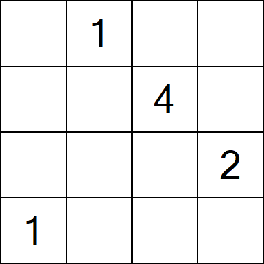 Sudoku 4x4 - Hard