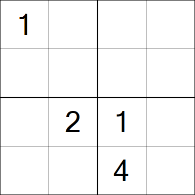 Sudoku 4x4 - Difficile