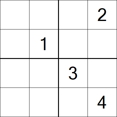 Sudoku 4x4 - Hard
