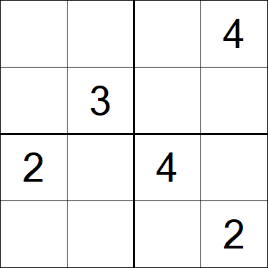 Sudoku 4x4 - Hard