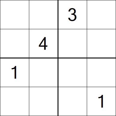 Sudoku 4x4 - Hard