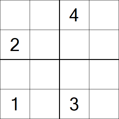 Sudoku 4x4 - Hard