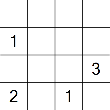 Sudoku 4x4 - Hard