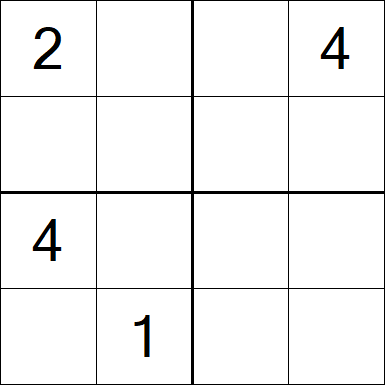 Sudoku 4x4 - Difficile
