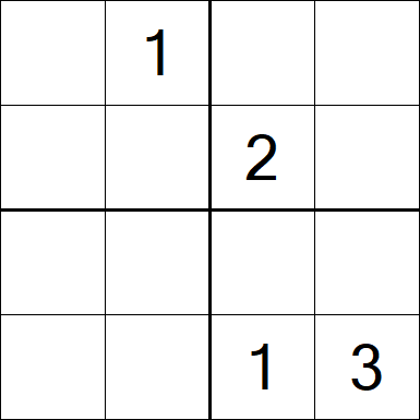 Sudoku 4x4 - Difficile