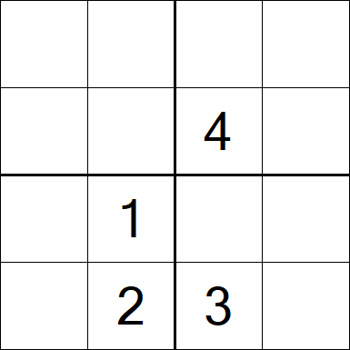 Sudoku 4x4 - Difficile