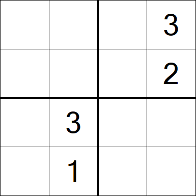 Sudoku 4x4 - Difficile