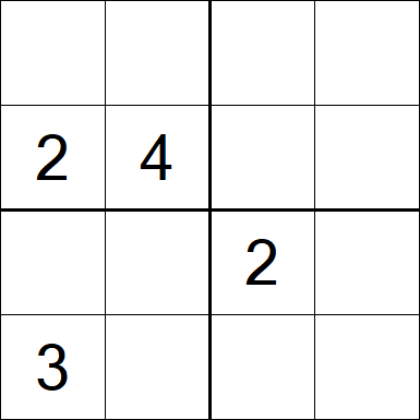Sudoku 4x4 - Difficile