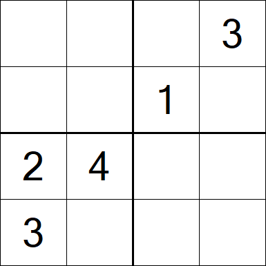 Sudoku 4x4 - Difícil