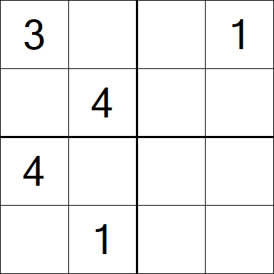 Sudoku 4x4 - Difícil