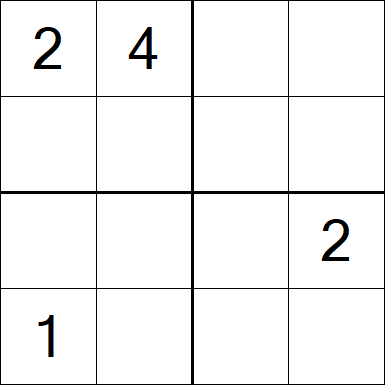 Sudoku 4x4 - Difícil