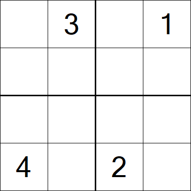 Sudoku 4x4 - Difícil