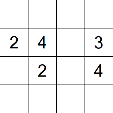 Sudoku 4x4 - Difícil