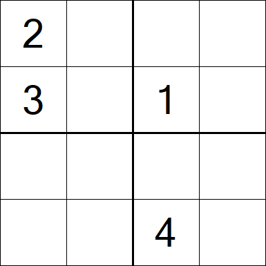 Sudoku 4x4 - Difícil