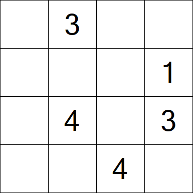Sudoku 4x4 - Difícil
