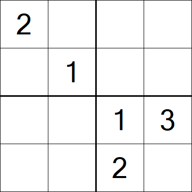 Sudoku 4x4 - Difícil