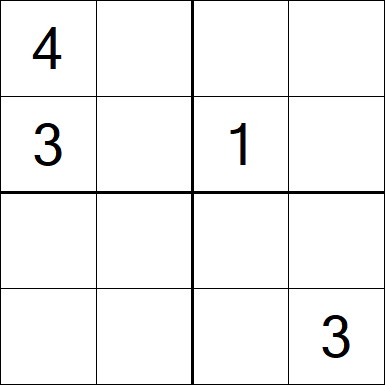 Sudoku 4x4 - Difícil