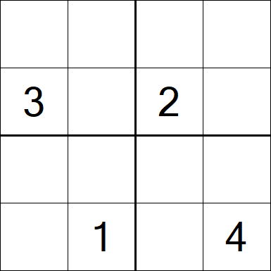 Sudoku 4x4 - Difficile