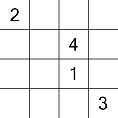 Sudoku 4x4 - Difícil