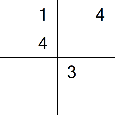 Sudoku 4x4 - Hard