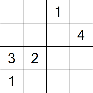 Sudoku 4x4 - Difficile