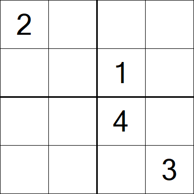 Sudoku 4x4 - Difficile