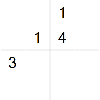 Sudoku 4x4 - Difficile