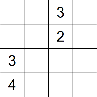 Sudoku 4x4 - Difficile