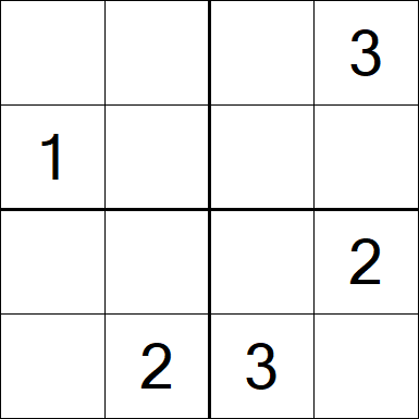 Sudoku 4x4 - Difficile