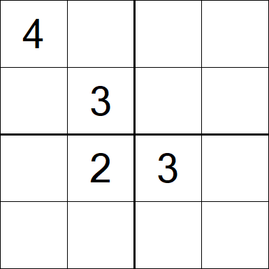 Sudoku 4x4 - Difficile