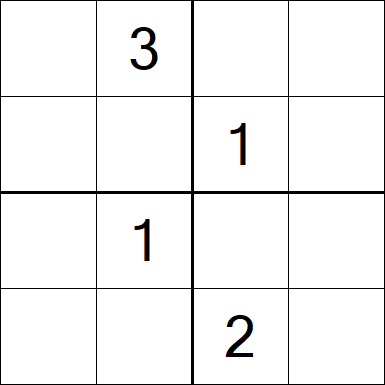 Sudoku 4x4 - Difficile