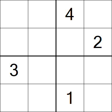 Sudoku 4x4 - Difficile